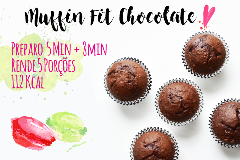Receita de Muffin Fit de Chocolate